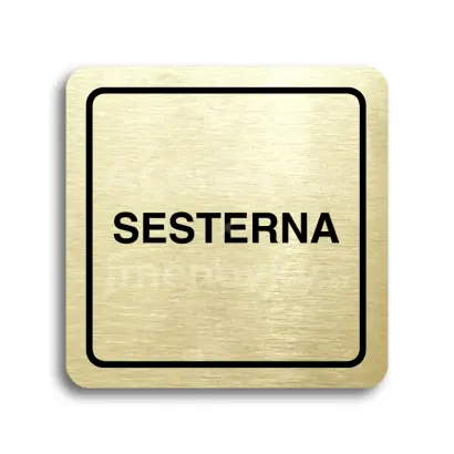 Piktogram "sesterna II" - zlatá tabulka - černý tisk