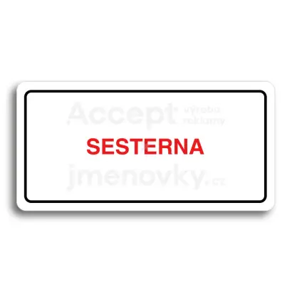 Piktogram "SESTERNA" - bílá tabulka - barevný tisk