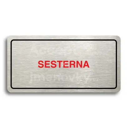 Piktogram "SESTERNA" - stříbrná tabulka - barevný tisk