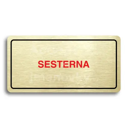 Piktogram "SESTERNA" - zlatá tabulka - barevný tisk