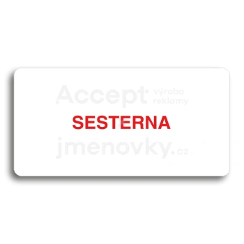 Piktogram "SESTERNA" - bílá tabulka - barevný tisk bez rámečku