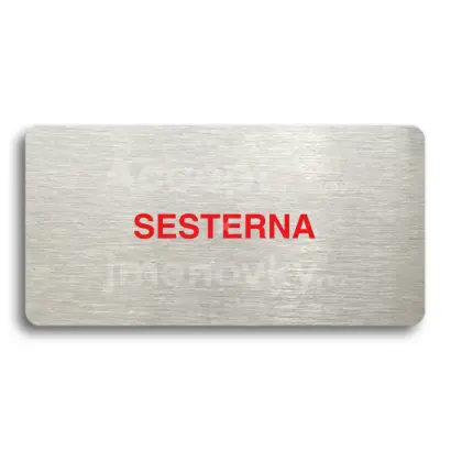 Piktogram "SESTERNA" - stříbrná tabulka - barevný tisk bez rámečku