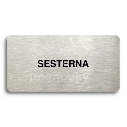 Piktogram "SESTERNA" - stříbrná tabulka - černý tisk bez rámečku