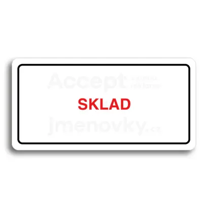 Piktogram "SKLAD" - bílá tabulka - barevný tisk