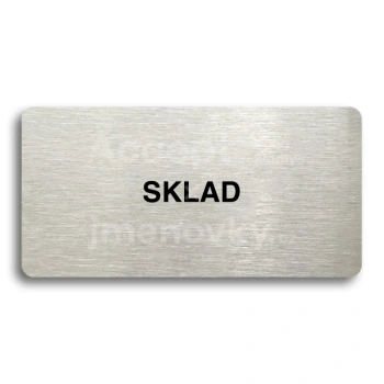 Piktogram "SKLAD" - stříbrná tabulka - černý tisk bez rámečku