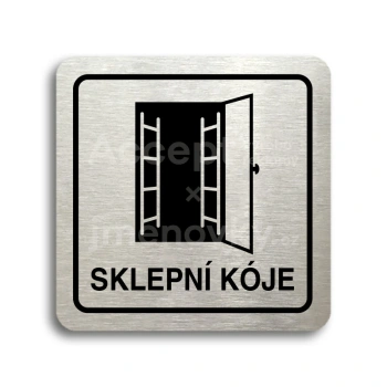 Piktogram "sklepní kóje II" - stříbrná tabulka - černý tisk