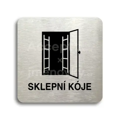 Piktogram "sklepní kóje II" - stříbrná tabulka - černý tisk bez rámečku