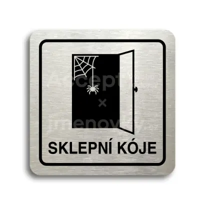 Piktogram "sklepní kóje III" - stříbrná tabulka - černý tisk