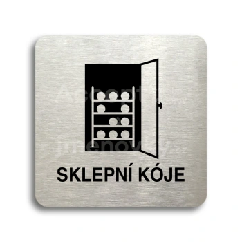 Piktogram "sklepní kóje IV" - stříbrná tabulka - černý tisk bez rámečku