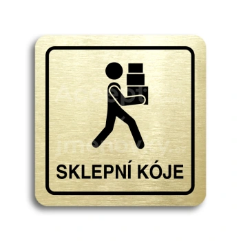 Piktogram "sklepní kóje" - zlatá tabulka - černý tisk