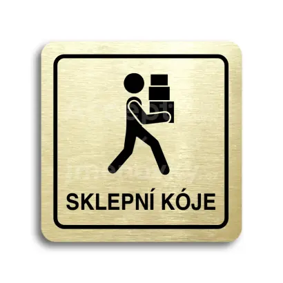 Piktogram "sklepní kóje" - zlatá tabulka - černý tisk