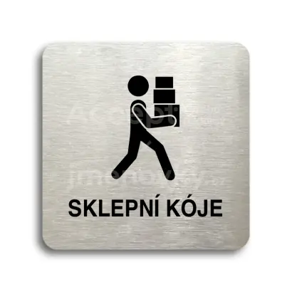 Piktogram "sklepní kóje" - stříbrná tabulka - černý tisk bez rámečku