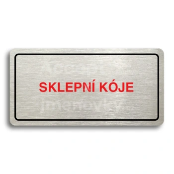 Piktogram "SKLEPNÍ KÓJE" - stříbrná tabulka - barevný tisk
