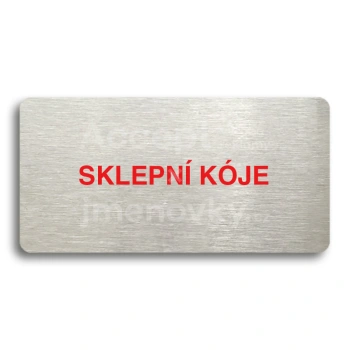Piktogram "SKLEPNÍ KÓJE" - stříbrná tabulka - barevný tisk bez rámečku