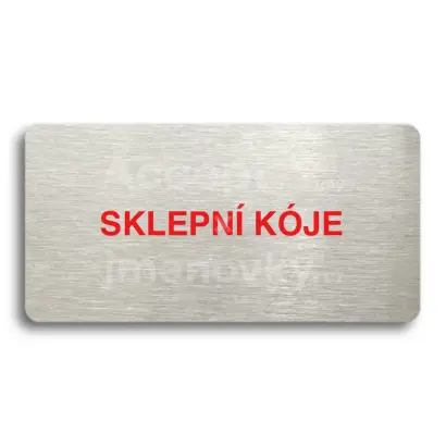 Piktogram "SKLEPNÍ KÓJE" - stříbrná tabulka - barevný tisk bez rámečku