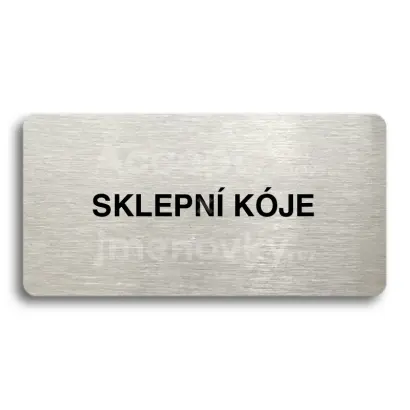 Piktogram "SKLEPNÍ KÓJE" - stříbrná tabulka - černý tisk bez rámečku