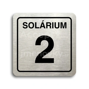 Piktogram "solárium 2" - stříbrná tabulka - černý tisk