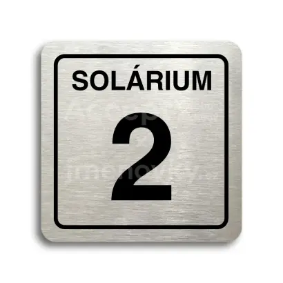Piktogram "solárium 2" - stříbrná tabulka - černý tisk