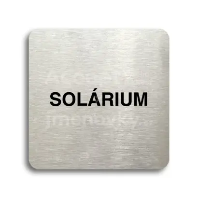Piktogram "solárium III" - stříbrná tabulka - černý tisk bez rámečku