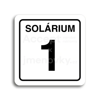Piktogram "solárium 1" - bílá tabulka - černý tisk