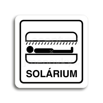 Piktogram "solárium VI" - bílá tabulka - černý tisk