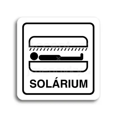 Piktogram "solárium VI" - bílá tabulka - černý tisk