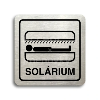 Piktogram "solárium VI" - stříbrná tabulka - černý tisk