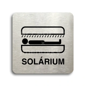 Piktogram "solárium VI" - stříbrná tabulka - černý tisk bez rámečku