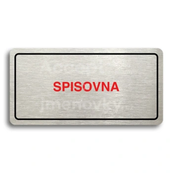Piktogram "SPISOVNA" - stříbrná tabulka - barevný tisk