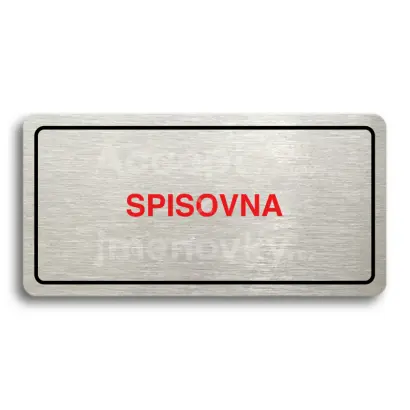 Piktogram "SPISOVNA" - stříbrná tabulka - barevný tisk