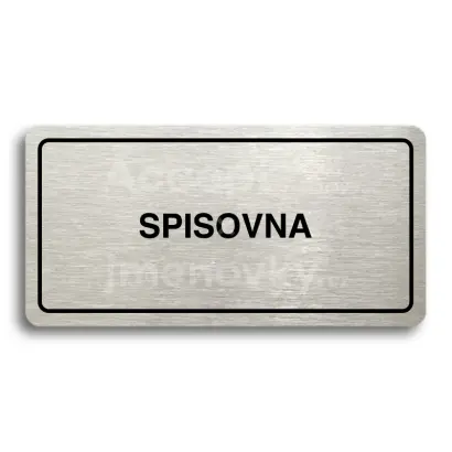 Piktogram "SPISOVNA" - stříbrná tabulka - černý tisk