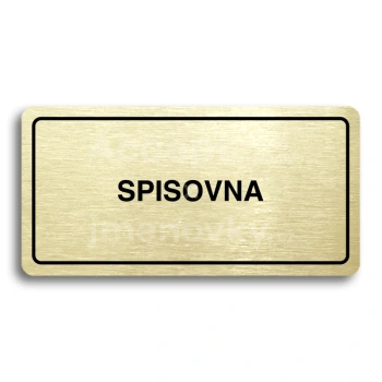 Piktogram "SPISOVNA" - zlatá tabulka - černý tisk