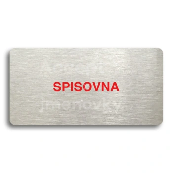 Piktogram "SPISOVNA" - stříbrná tabulka - barevný tisk bez rámečku