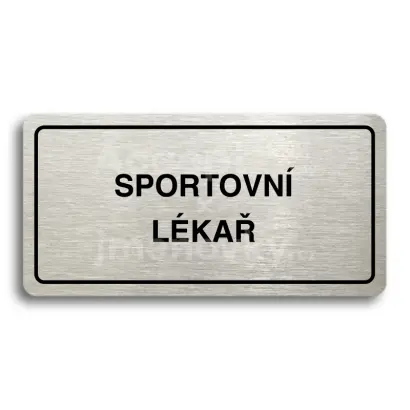 Piktogram "SPORTOVNÍ LÉKAŘ" - zlatá tabulka - černý tisk