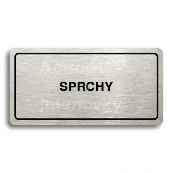 Piktogram "SPRCHY" - stříbrná tabulka - černý tisk