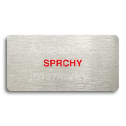 Piktogram "SPRCHY" - stříbrná tabulka - barevný tisk bez rámečku
