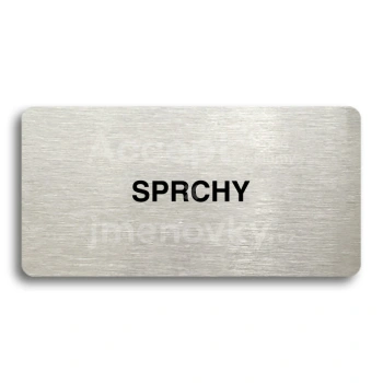 Piktogram "SPRCHY" - stříbrná tabulka - černý tisk bez rámečku