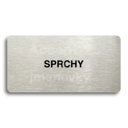 Piktogram "SPRCHY" - stříbrná tabulka - černý tisk bez rámečku