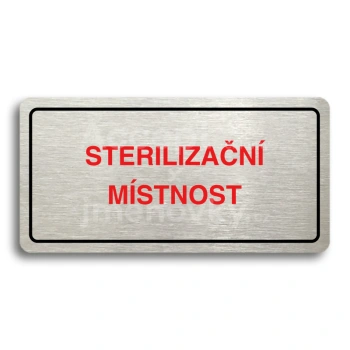Piktogram "STERILIZAČNÍ MÍSTNOST" - stříbrná tabulka - barevný tisk
