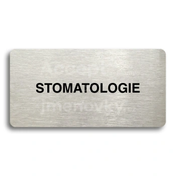 Piktogram "STOMATOLOGIE" - stříbrná tabulka - černý tisk bez rámečku