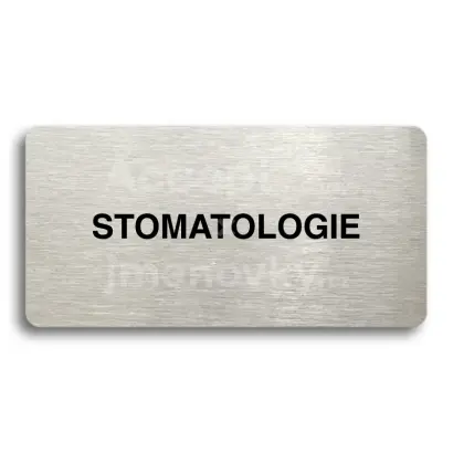 Piktogram "STOMATOLOGIE" - stříbrná tabulka - černý tisk bez rámečku