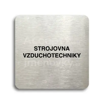 Piktogram "strojovna vzduchotechniky II" - stříbrná tabulka - černý tisk bez rámečku
