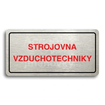 Piktogram "STROJOVNA VZDUCHOTECHNIKY" - stříbrná tabulka - barevný tisk