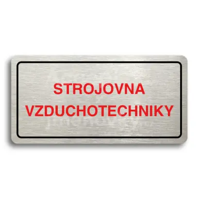 Piktogram "STROJOVNA VZDUCHOTECHNIKY" - stříbrná tabulka - barevný tisk