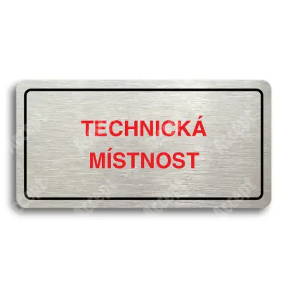 Piktogram "TECHNICKÁ MÍSTNOST" - stříbrná tabulka - barevný tisk