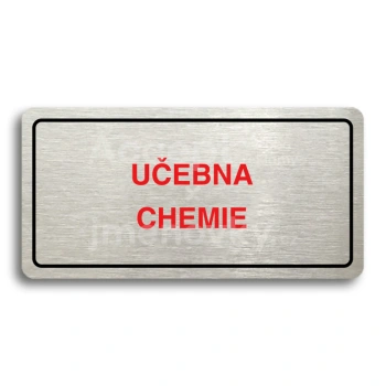 Piktogram "UČEBNA CHEMIE" - stříbrná tabulka - barevný tisk