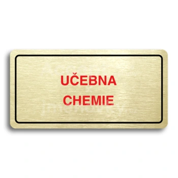 Piktogram "UČEBNA CHEMIE" - zlatá tabulka - barevný tisk