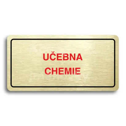 Piktogram "UČEBNA CHEMIE" - zlatá tabulka - barevný tisk