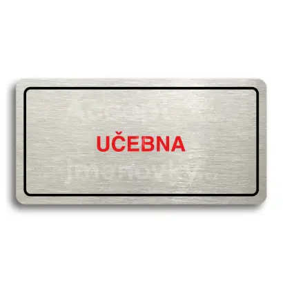 Piktogram "UČEBNA" - stříbrná tabulka - barevný tisk