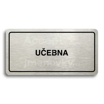 Piktogram "UČEBNA" - stříbrná tabulka - černý tisk